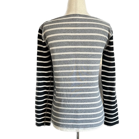 J. Crew Striped Cotton Boatneck Shirt - Picture 2 of 7